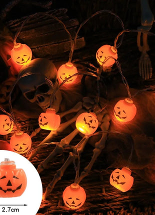 1pc Halloween String Lights Battery Powered Halloween Indoor Outdoor Lighting For Home Bedroom Birthday Party Theme Party - Riparo82