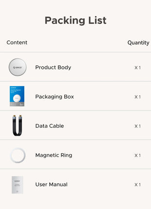 ORICO KR20Mini SSD esterno magnetico per iPhone 17 16 15 Pro/Max ProRes 2000MB/s 4K ProRes HDR Registra e negozio