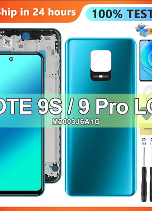 Display AMOLED per Xiaomi Redmi Note 9S Lcd M2003J6A1G Display Touch Screen con cornice per Redmi Note 9 Pro Sostituzione dello schermo - riparo82