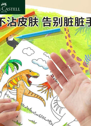 12/24 Colors Faber Castell Erasable Plastic Crayons Eraser and Sharpener School Supplies Non Toxic Crayons for Toddlers Washable