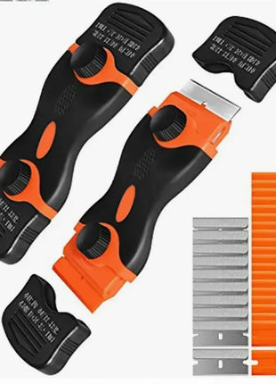 Plastic & Metal Razor Blade Scraper, Window Glass Cleaner, Vinyl Film & Adhesive Remover Tool for Car & Home - Riparo82