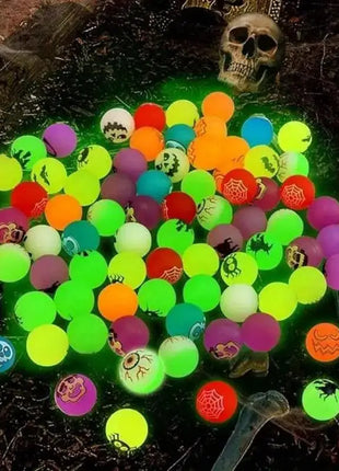 20/40Pcs Halloween Party Kids Gift Plastic Pumpkin Boxes with Glow in The Dark Bouncy Balls Trick or Treat Favors Goodie Fillers - Riparo82
