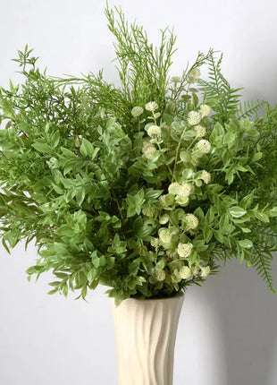 Artificial Fern Plant Branches Real Touch Elegant Greenery Fern Grass Touch Artificial Grass Elegant Fake Plants Wedding Deco