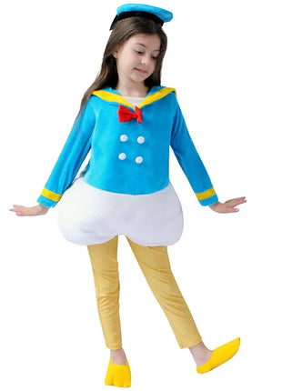 Anime Paperino Daisy Costumi Cosplay Ragazzi Ragazze Prom Wear Bambini Compleanno Carnevale Festa Vestire Stage Prop Abiti per bambini carini