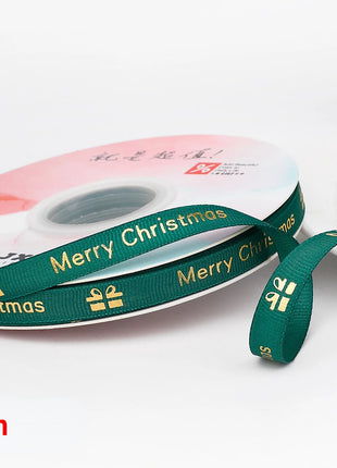Nastro natalizio stampato da 5 metri Nastro natalizio in poliestere per design fatto a mano Decorazione natalizia Confezione regalo bouquet torta fai da te - riparo82