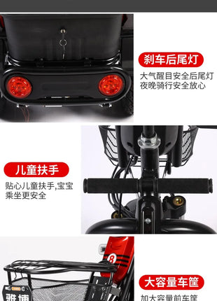 Triciclo elettrico HLZ triciclo domestico per adulti a batteria - riparo82