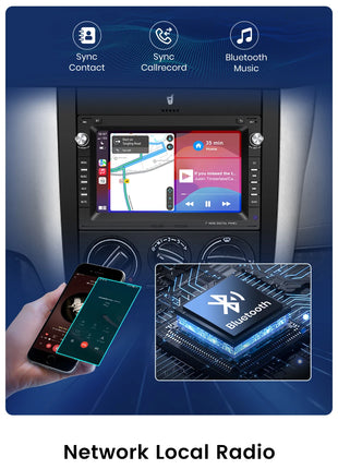 AWESAFE Carplay android Auto Radio for VW Golf 4 Passat POLO Transport T5 Multivan Seat Jetta Car Intelligent Systems Autoradio - Riparo82