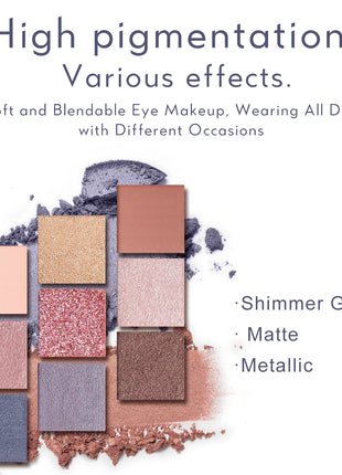 CATKIN Eyeshadow Palette Makeup, Matte Shimmer 9 Colors, Highly Pigmented, Creamy Texture Natural Bronze Neutral - Riparo82