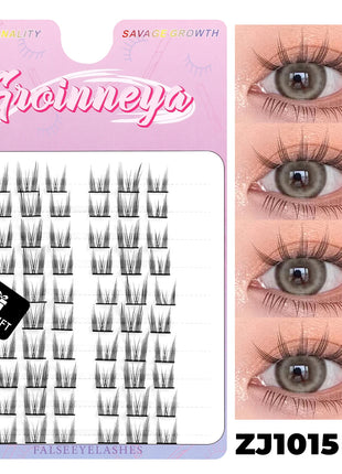 GROINNEYA DIY Lashes Extension Kit Cute Cat Paw False Eyelashes for Enlarged Eyes Korean Actress Natural Make Up - Riparo82
