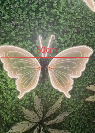 Farfalle a LED per matrimoni, apertura e chiusura automatica, ali luminose realistiche, arredamento perfetto per feste e Natale - riparo82