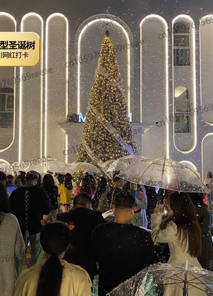 2025 Nuovo grande albero di Natale di fascia alta con cornice floccata albero pacchetto denso con luci disposizione della decorazione natalizia