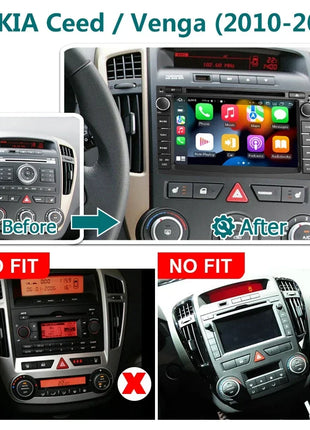 Wireless Carplay Android 14 Auto 7'' autoradio For KIA Ceed Venga 2010-2016 Android AUTO 2din Car Radio Multimedia Screen 4G LTE - Riparo82
