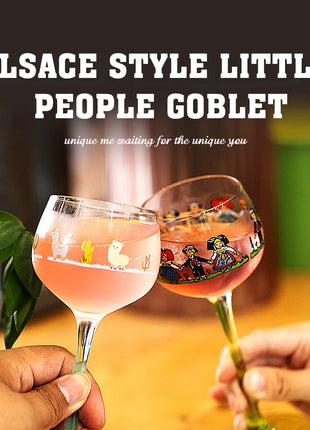 Calice per piccole persone in stile Alsace Bicchieri da vino Decorazioni per la casa Bicchiere da vino adatto per compleanni, Natale e regali di nozze 6 (fl.oz) - riparo82