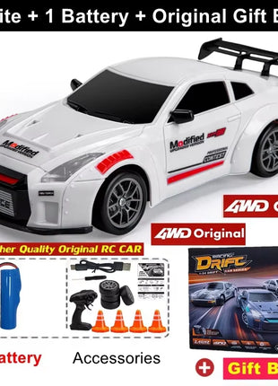 4WD RC Drift Car con luce a LED 2.4G Radio 20KM/h Auto da corsa telecomandate ad alta velocità Modello di veicolo Giocattolo regalo per Ragazzo Ragazza Kid