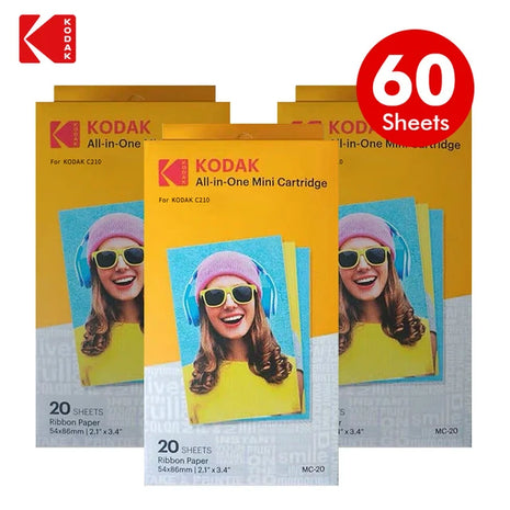 Cartucce di carta classiche KODAK All-in-One C210 Set levazione 4Pass Stampa Tchnologia 20 40 50 100 Pacchetto stampante fotografica Inchiostro