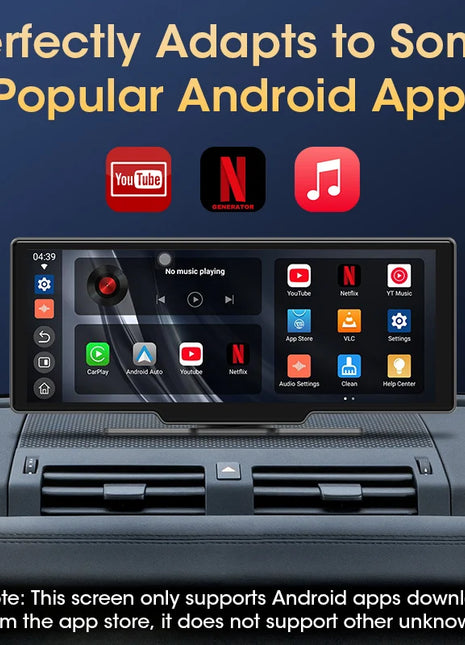 10.26" Wireless Carplay Android Auto Screen Car Radio Multimedia Video Player Rearview Camera Automotive Accessories 5G WIFI FM - Riparo82