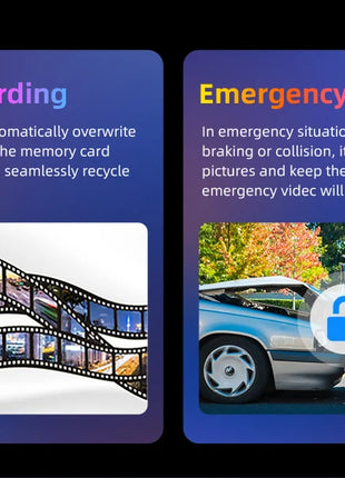 10.26" 4K Dash Cam Carplay Android Auto GPS 5G WIFI FM BT Car Dvr 350 ° Rotation Dual Lens Dashcam Truck Camera Drive Recorder - Riparo82