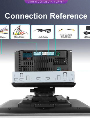 Podofo 10.4" Vertical Rotatable Screen Android Car Radio 1 Din 2+64G Wireless Carplay Android Auto GPS 1Din Multimedia Autoradio - Riparo82