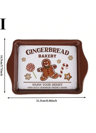 Piatti e vassoi per snack natalizi per dolcetti natalizi Piatti da portata durevoli e versatili per frutta, dessert, decorazioni per la cucina di casa - riparo82