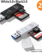 Lettore di schede USB 3.0 multifunzionale 2 in 1Micro SD TFMemoryCardReaderUSBFlashDrive Adattatore per schede per PC Accessori per laptop