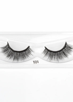 1 Pair Magnetic Eyelashes Wispy 3D Mink Lashes Natural Long Faux Cilios Eyelash Extension Handmade False Eyelashes Makeup Tools