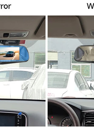 Dash Cam  4.3 Inch Car Dvr Dashcam car camera 24h Front and Rear 1080P Mirror Rear Camera Rearview Mirror Digital Video Recorder - Riparo82