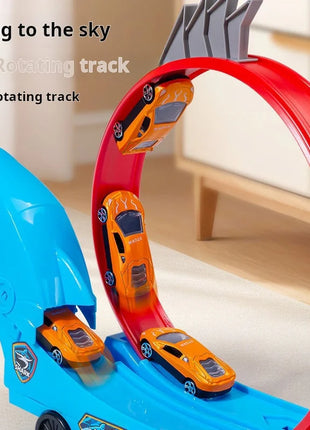 Dinosauro Pista Auto Scorrevole Ferrovia Giocattolo Squalo Binario Assemblato Fai da Te Bambini Giocano Veicoli Giocattoli Educativi per I Ragazzi Regalo - riparo82