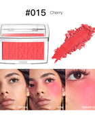 Matte Natural Cheek Tint Blush Palette Face Contouring Face Blusher Single Waterproof Matte Peach Rouge Contour Shadow Palette M - Riparo82