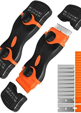 Plastic & Metal Razor Blade Scraper, Window Glass Cleaner, Vinyl Film & Adhesive Remover Tool for Car & Home - Riparo82