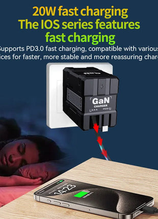GaN 20W Fast charging PD3.0 Charger Type C lighting For iPhone 12 13 Samsung Huawei Xiaomi Mobile Phone EU/US Plug Wall Charger - Riparo82