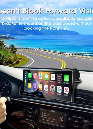 10.26'' Dash Cam 4K Car Mirror Video Player Wireless Carplay Android Auto GPS Car Monitor Multimedia Rearview Camera Dashboard - Riparo82