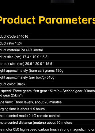 WLtoys 244016 Auto ad alta velocità, proporzionale 1:24, auto RC telecomandate di alta qualità, trazione a due ruote, giocattolo e regalo per ragazzo da corsa
