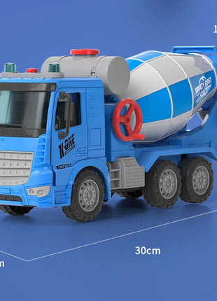 Grande simulazione ingegneria miscelatore modello di camion trasportatore di inerzia camion di cemento cemento musica leggera giocattoli per bambini regalo - riparo82