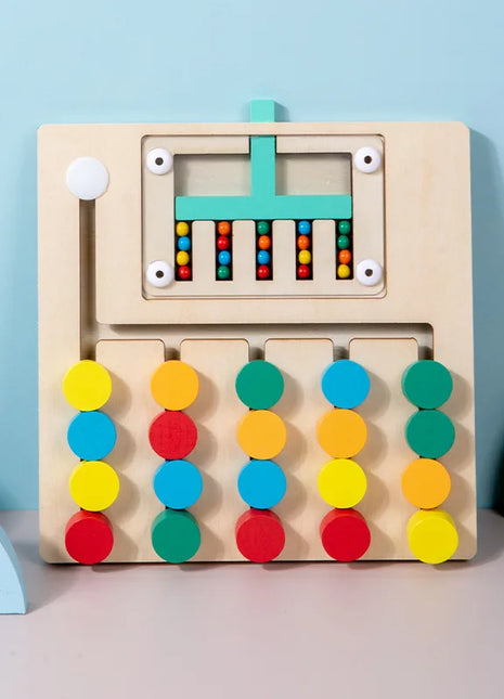 Puzzle Montessori in legno con abbinamento colori, gioco logico, allenamento per il pensiero, illuminazione, coordinazione occhio-mano, giocattolo educativo precoce - riparo82