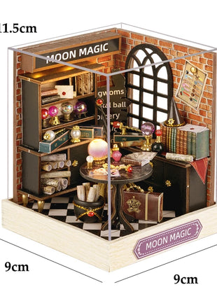 Fai da te in legno caldo Natale Lodge Casa Case delle bambole Kit modello in miniatura Casa delle bambole con mobili Luci a LED per regali di amici