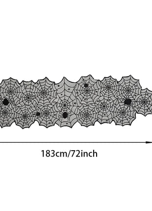 Halloween Tablecloth tablecover table decor Haunted House Pumpkin Spider Web Tablecloth 2025 Halloween Party Decoration Supplies - Riparo82