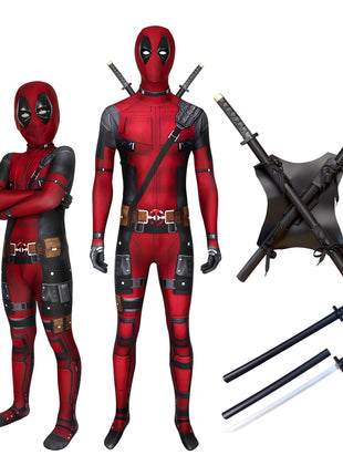 Costume cosplay Deadpool per bambini Regali da supereroe Tuta Deadpool Costumi per bambini Supereroi Vestito per bambini Costume per bambini di Halloween