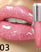 8 Color Glitter Shimmer Lip Gloss Moisturizing Lip Tinted Fuller Lip Effect Diamond Liquid Lipstick Makeup Sexy Lip Care Gifts - Riparo82