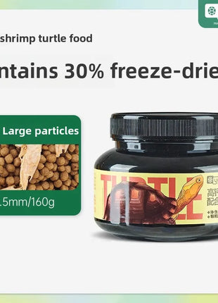 YEE Turtle Food 1.5/3/5.5mm High Protein Floating Pallets for Alligator Snapper,Red-Eared Slider&Aquatic Turtles Starter Feed - Riparo82