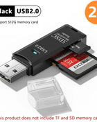 Lettore di schede USB 3.0 multifunzionale 2 in 1Micro SD TFMemoryCardReaderUSBFlashDrive Adattatore per schede per PC Accessori per laptop