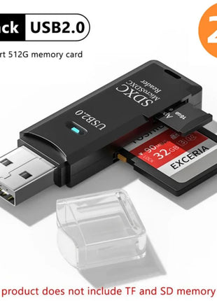 Lettore di schede USB 3.0 multifunzionale 2 in 1Micro SD TFMemoryCardReaderUSBFlashDrive Adattatore per schede per PC Accessori per laptop