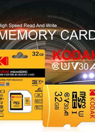 Kodak Micro SD Card 512GB 256GB 128GB 64GB 32GB class10 scheda di memoria Flash U3 4K cartao de memoria ad alta velocità