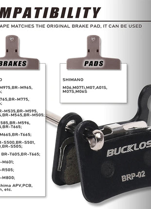 Pastiglie freno a disco in resina BUCKLOS per SHIMANO A01S Pastiglie freno idrauliche resistenti all'usura Pastiglie freno MTB per parti ciclistiche M06 M07