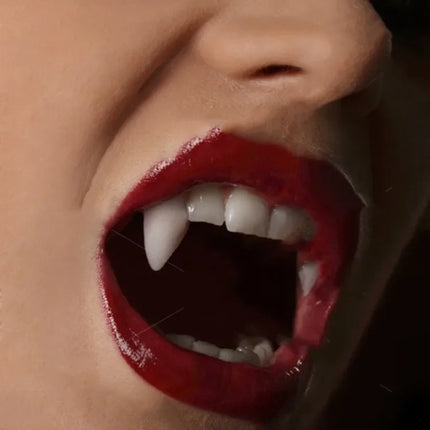 Vampire Teeth Props With Glue Halloween Party Resin Fangs Decoration Halloween Horror Friends Gifts Cosplay Witch False Fangs