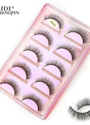 Faux Cils 3/5 Pairs False Eyelashes make up Natural Long Dramatic Halloween Eyeylash 3D Mink Lashes Tools Extension maquiagem - Riparo82