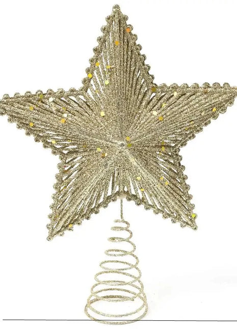 25 centimetri Albero Di Natale Top Glitter Oro Argento Stella Casa Ornamenti Per L'albero Di Natale Decorazione Di Natale Per La Casa 2024 Natal Capodanno 2025 - riparo82