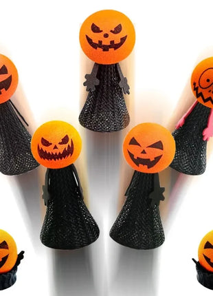 10-20PC Fun Halloween Finger Puppet Gift Pumpkin Jumping Doll Game Toys for Kids Birthday Party Favors Goodie Bag Piniata Filler - Riparo82