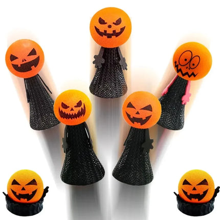 10-20PC Fun Halloween Finger Puppet Gift Pumpkin Jumping Doll Game Toys for Kids Birthday Party Favors Goodie Bag Piniata Filler
