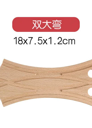 Nuova binario ferroviario in legno Tutti i tipi Biforcazione binario forcella Accessori per binari in legno di faggio adatti per binari in legno Thomos Giocattolo Regalo per bambini