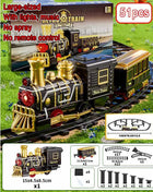 Natale Elettrico Treno A Vapore Binario Giocattolo Per Bambini Retro Locomotiva A Vapore Controllo Spray Binario Ad Alta Velocità Suono Luce Treno Modello BoysToy